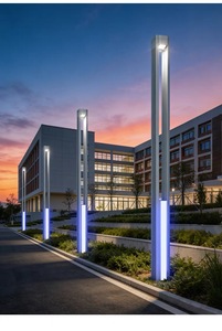 Lámpara de jardín de alta luminosidad de 30/50W, impermeable IP65, para paisajismo, con poste, luz de columna para patio, luz LED para calle. - Product Image 4