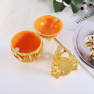 Scatola Portaoggetti a Forma di Uovo con Corona e Leone, Grande Formato, per Inviti di Nozze, Regali di Pasqua, Uovo di Fabergé, Confezione Regalo Creativa - Product Image 3