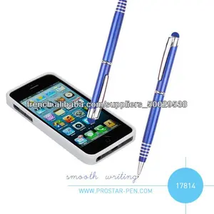 Aluminio bolígrafo establece con pantalla táctil stylus bolígrafo bolígrafos con logotipo personalizado