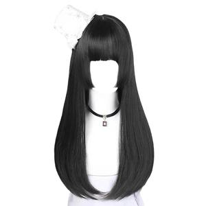 วิกผมตรงยาว 80 ซม. สีน้ำตาล ยี่ห้อในประเทศ เส้นผมทนความร้อนสูง แนวผมธรรมชาติ แบบเต็มศีรษะ - Product Image 2