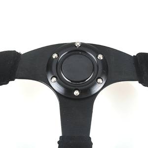 कार संशोधन स्टीयरिंग व्हील, ब्लैक सूट 14 इंच 350 मिमी रेसिंग प्रतिस्पर्धी यूनिवर्सल स्टीयरिंग व्हील - Product Image 5