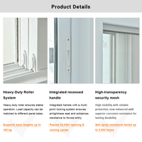 Ventanas Corredizas Horizontales de Vinilo con Certificación CSA, Diseño de Rejilla para Villas, Ventanas Francesas de Doble Acristalamiento de PVC