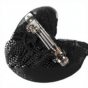 Couverture de chignon <span class=keywords><strong>filet</strong></span> Snood <span class=keywords><strong>filet</strong></span> à <span class=keywords><strong>cheveux</strong></span> nœud papillon décor femmes perles pince à <span class=keywords><strong>cheveux</strong></span> nœud dentelle fleur cristal - Product Image 4