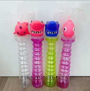 スラッシュカップ 500ml プラスチック製 カスタム キュート ヤードカップ フルーツヘッド付き - Product Image 5