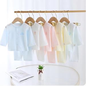 Offre Spéciale Été – Ensemble 2 Pièces Bébé en Coton Fin, Pyjama Respirant <span class=keywords><strong>pour</strong></span> Nourrisson, Tenue Douce <span class=keywords><strong>pour</strong></span> la Maison, Ensemble de Sous-vêtements Personnalisable avec Logo - Product Image 5