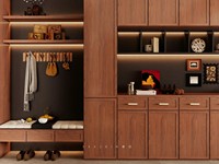 Meuble à vin moderne de luxe en panneaux de bois avec étagère vitrée pour salon, hôtel, villa, bar à domicile