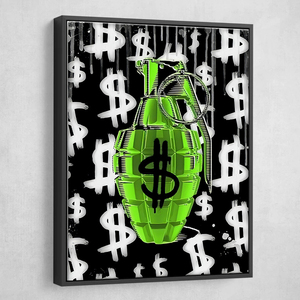 Quadro su Tela con Graffiti Artistici, Simbolo del Dollaro, Arte Murale, <span class=keywords><strong>Poster</strong></span> di Strada e Stampe, Decorazione Moderna per <span class=keywords><strong>Soggiorno</strong></span>, Immagini da <span class=keywords><strong>Parete</strong></span> - Product Image 1