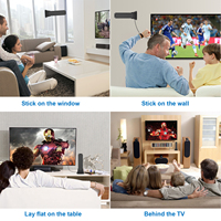 Antenne TV numérique intérieure Antuko 4K 1080P UHF avec base magnétique en plastique et câble coaxial pour la réception du signal terrestre HDTV