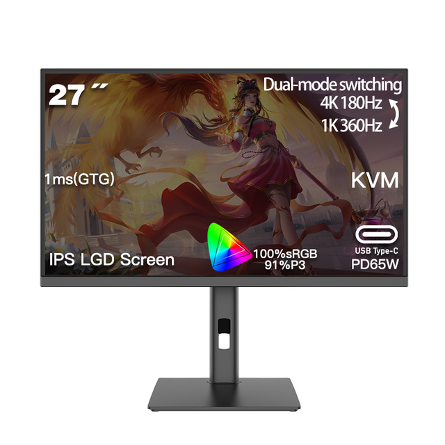 27-Inch Curved Gaming Monitor with 180Hz 360HZ Refresh Rate and 1Ms Response Time