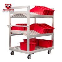 Meilleures ventes de chariots de cueillette à plusieurs niveaux de haute qualité Chariot d'entrepôt pour poste de travail