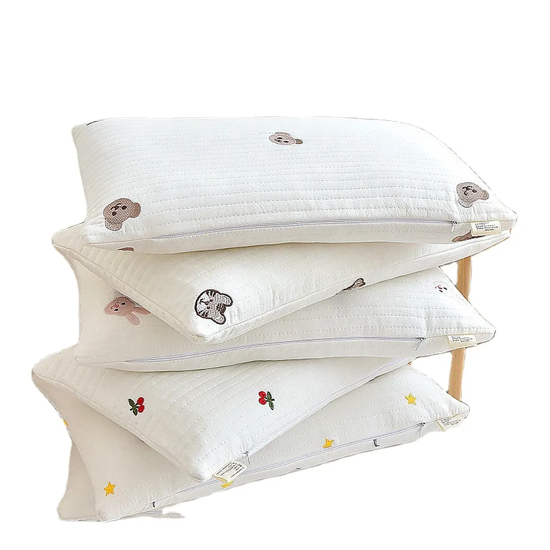 RTS幼児綿ベビーピローヘッド枕カバーソフト通気性ネック枕かわいい漫画刺Embroidery枕とカバー