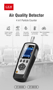 CEM DT-9850M Profesyonel El Tipi Hava Lazer Parçacık Sayacı Temiz Oda Lighthouse Ölçer PM0.3 PM10um HCHO 2.8'' TFT LCD - Product Image 2