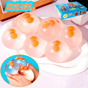 Giocattolo Antistress a Forma di Uovo Trasparente in Plastica, Palla d'Acqua Morbida a Forma di Frutta per Giochi Sensoriali - Product Image 2