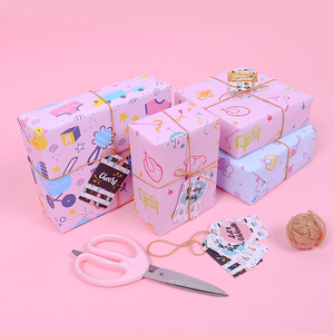 Rollo de papel de regalo de cumpleaños de bebé brillante animal lindo 80g al por mayor - Product Image 5