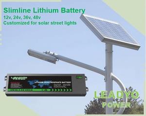 Güneş Enerjili Sokak Lambası LiFePO4 Pil 12V 12.8V 50Ah 100Ah 150Ah 200Ah İnce Lityum Piller Güneş Lambaları için - Product Image 3
