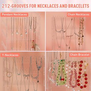 17Dec 360 Rotating Earring Holder 5 Tier Acrylic Jewelry Organizer Stand For <b>Stud</b> Earrings Necklace Bracelet Storage Women - Product Image 4