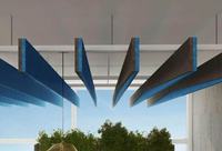 Panneau acoustique en polyester, panneaux acoustiques suspendus, panneaux acoustiques absorbants le son pour bureau