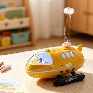 Humidificador Submarino Amarillo con Luz LED, Difusor de Aroma, Humidificador Decorativo de Escritorio para Dormitorio o Cuarto de Niños - Product Image 2