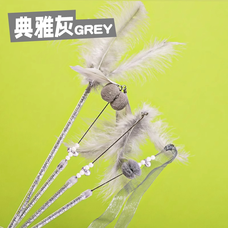 Ensemble de quatre baguettes taquineuses Fairy Cat (gris)