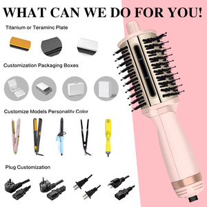 Brosses à cheveux électriques 3-en-1 multifonctionnelles rotatives avec têtes interchangeables et technologie ionique pour usage domestique - Product Image 5