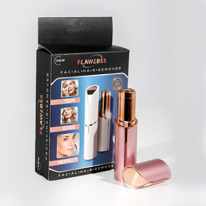 เครื่องกำจัดขนบนใบหน้า Flawzbss รุ่นมินิ สีโรสโกลด์ ใช้พลังงานจาก USB สำหรับตกแต่งขอบใบหน้าอย่างสมบูรณ์แบบ - Product Image 1