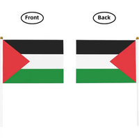 Drapeau palestinien personnalisé à tenir à la main, design moderne, drapeau palestinien en polyester exquis, drapeau à agiter à la main pour exposition
