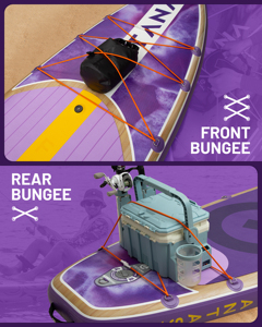 Planche de paddle gonflable personnalisée par le fabricant 11'6"*35"*6" pour la course, en EVA, en gros et en dropshipping, en stock - Product Image 4