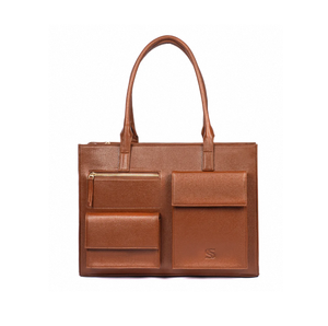 Sac fourre-tout élégant pour femmes, fabriqué en cuir véritable à 100 %, conçu pour les milieux de travail professionnels et les voyages décontractés - Product Image 1