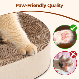 Rascador para Gatos Ovalado Clásico, Nido Todo en Uno, Duradero, Resistente al Desgaste, Antideslizante, Sin Desprendimiento, Extra Grande - Product Image 3