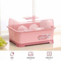 Organisateur de vaisselle moderne en plastique robuste, boîte de rangement durable pour la vaisselle, grande capacité pour usage familial quotidien, en PP vierge, non pliable, autoportant