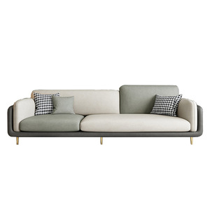 Canapé <span class=keywords><strong>moderne</strong></span> à trois places en latex pour petits appartements Tissu technique sans lavage Style Ins de luxe léger pour les salons Internet - Product Image 2