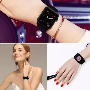 Cinturino per iwatch serie 6/5/4/3/2/1, 38mm 40mm 42mm 44mm cinturino per orologio sportivo alla moda in nylon intrecciato per Apple watch