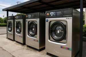 Máy giặt tự động, hoạt động bằng tiền xu và thẻ tín dụng, có chức năng vắt, bán. - Product Image 2