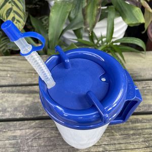 Customized Double-layer Plastic PP Transparent 32 oz 1000ml Car Mug Big Water <b>Cup</b> With <b>Straw</b> - Product Image 4