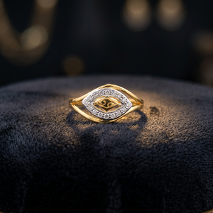 Stylish Luxury 24K <b>Gold</b> <b>Cocktail</b> <b>Ring</b> with Oval Design Elegant Jewelry Women Engagement Wedding Anniversary Gift Party Wear - Product Image 4