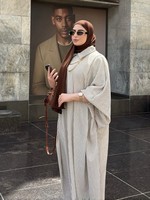 Abaya Moderne à Rayures Fermées pour le Ramadan et l'Aïd, Style Dubaï, Robe Musulmane pour Femme, Vêtement Islamique Tendance, Tenue Quotidienne pour Femme