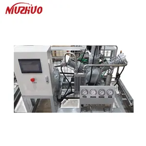 NUZHUO用于氧气站使用O2气体压缩机增压器200 Bar氧气增压器用于O2气缸填充