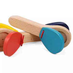 Castagnettes en bois en gros pour enfants, instrument de musique à main, jouet de percussion créatif pour la musicalité des enfants - Product Image 2