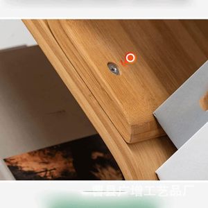 Wooden Multi Layer Shelf 3 <b>Floors</b> Durable Magazine Rack For <b>Sofa</b> Corner <b>Floor</b> Standing Storage - Product Image 2