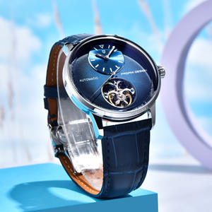 Reloj Mecánico Automático Pagani Design para Hombre, Tourbillon, Cristal Azul, Caja de Acero Inoxidable, Correa de Cuero de 14 mm de Grosor, 100 m - Product Image 2