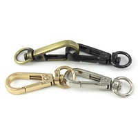 Cloxy petit mousqueton à ressort pivotant boucle pour sac à main chaîne de sac à main alliage mousqueton pivotant pour porte-clés métal petit fermoir Clip
