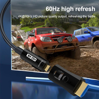 Câble optique actif premium AOC A139 4K 2.0 haute vitesse Ultra/UHD 4,8 mm pour HDMI Fibre PVC A-D Tube Moniteur Amplificateur Lecteur DVD