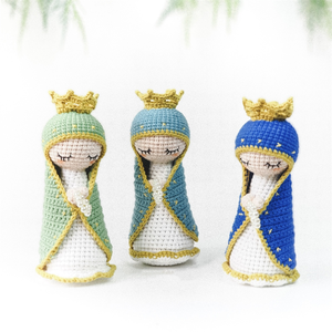 Collection <span class=keywords><strong>de</strong></span> crèches au crochet Amigurumi, <span class=keywords><strong>Vierge</strong></span> Marie au crochet, poupée <span class=keywords><strong>Vierge</strong></span> Marie au crochet, poupée Dame <span class=keywords><strong>de</strong></span> Grâce au crochet - Product Image 5