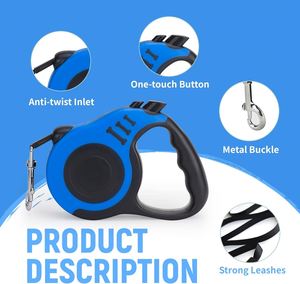 Automatic Retractable Luxury Dog Leash Eco-Friendly Nylon Plastic Strong Traction <b>Belt</b> Non-Slip Handle Medium Breed 3M/5M Length - Product Image 3