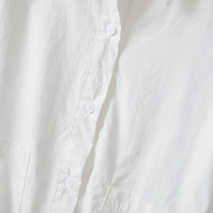 Factory Direct Sales White Shirt Women's Long Sleeve Design Top 2026 Spring and Autumn New Double Side Pocket Women's Shirt - Product Image 4
