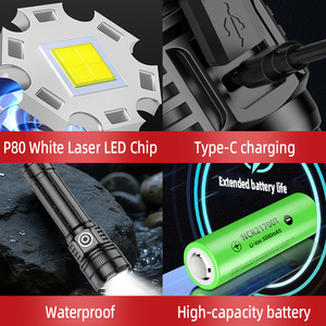 <span class=keywords><strong>Torcia</strong></span> <span class=keywords><strong>Tattica</strong></span> Mini EDC di Tendenza con Accensione Antivento, <span class=keywords><strong>Torcia</strong></span> Ricaricabile in Alluminio - Product Image 6