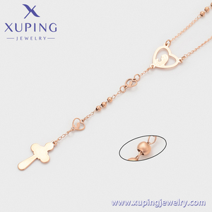 XUPING Gioielli Cina Ingrosso Collana con Ciondolo a Croce Semplice Vintage in Acciaio Inossidabile da Donna - Product Image 3