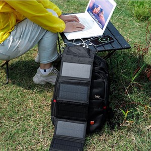 Panneau <span class=keywords><strong>solaire</strong></span> pliable d'extérieur à charge rapide pour téléphone <span class=keywords><strong>portable</strong></span>, panneau photovoltaïque monocristallin 5V 9V 30W avec carte de charge intelligente - Product Image 2