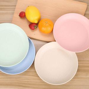 Platos Ecológicos Biodegradables de Paja de Trigo, Platos Irrompibles, Libres de BPA, Reutilizables, Aptos para Microondas y Lavavajillas, 9 Pulgadas - Product Image 1