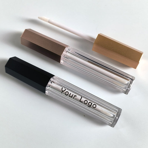 Wholesale Hexagonal Lipgloss Tube Rose Gold Cap 4ml Custom <b>Clear</b> Lip Gloss Tubes <b>Containers</b> Cosmetics Packaging - Product Image 3